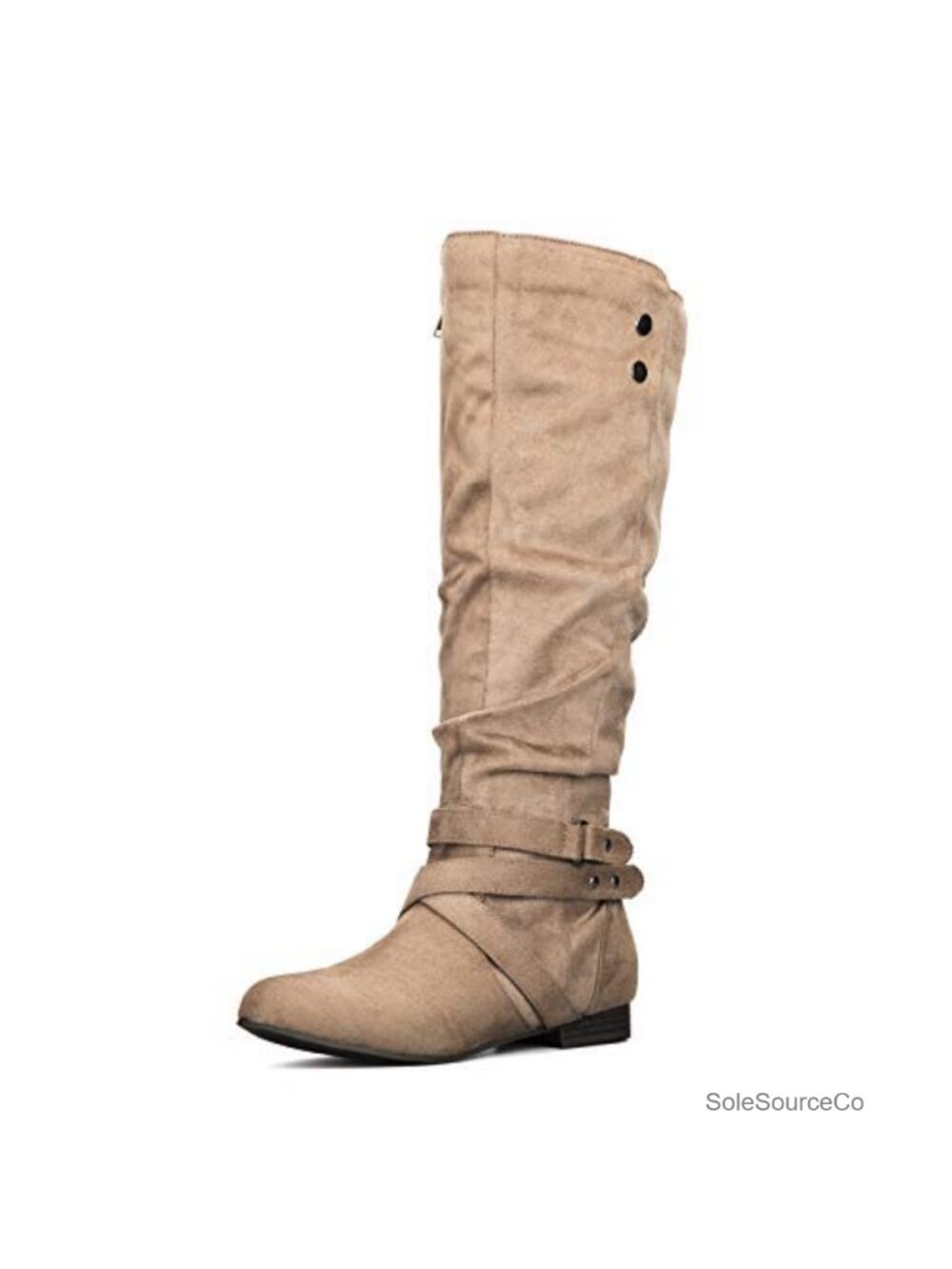 Women's Knee High Boots Slouchy Flat Suede Fall Winter Shoes